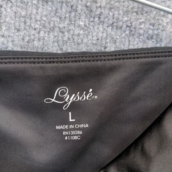 Lysse Women's Pull On Leggings Black Large Stretch Elastic Waistband Studded - Picture 9 of 12